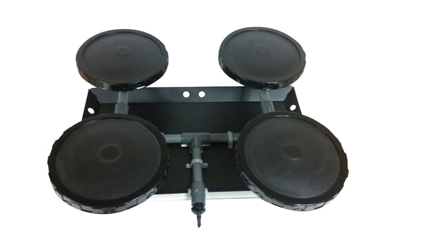 Four Disc 9" Rubber Membrane Diffuser with self-sinking base